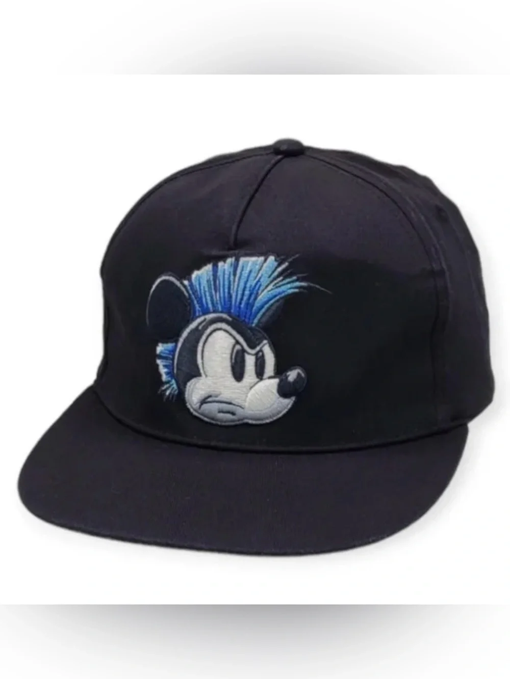 Disney Parks Mickey Mouse Punk Rock Mohawk Embroidered Hat Youth OS Navy